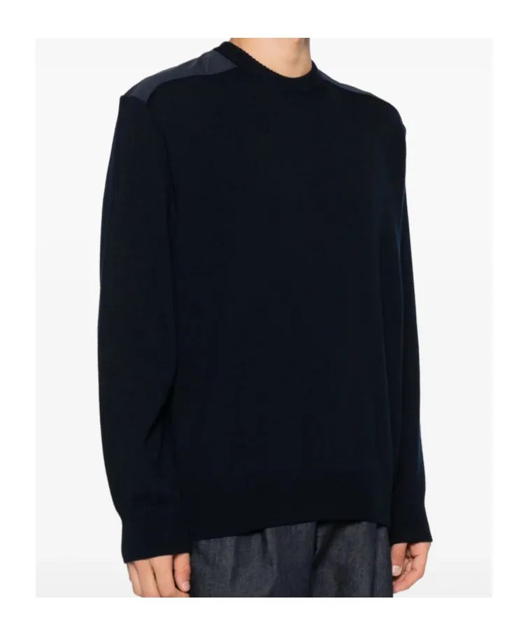 Wool Shoulder-Patch Jumper