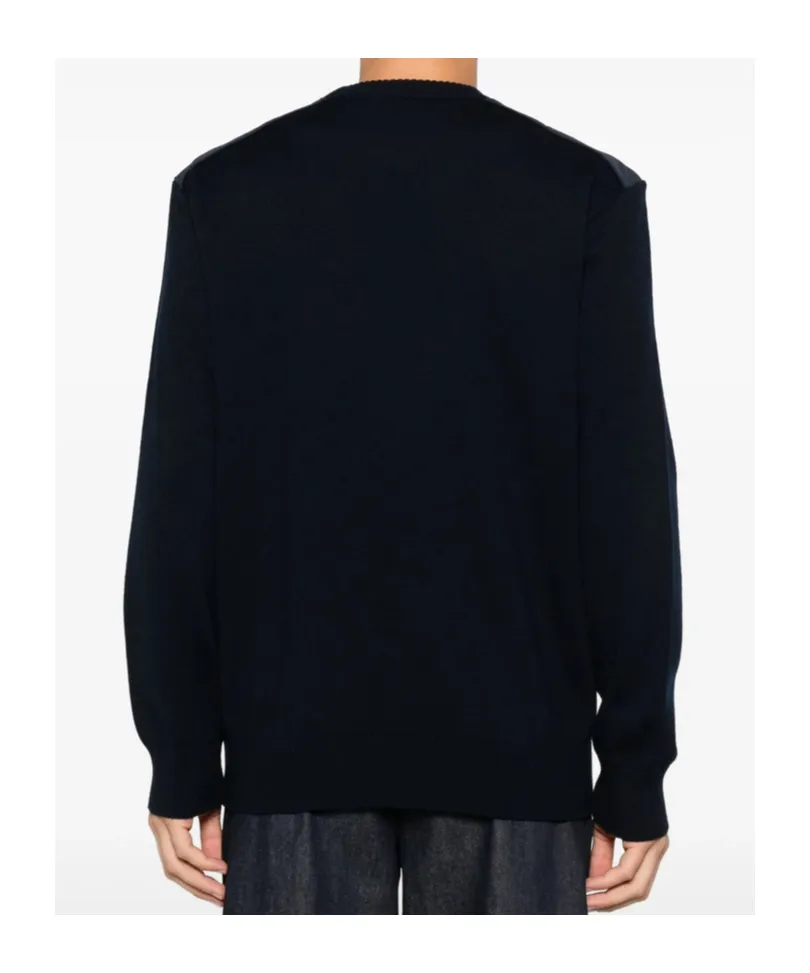 Wool Shoulder-Patch Jumper