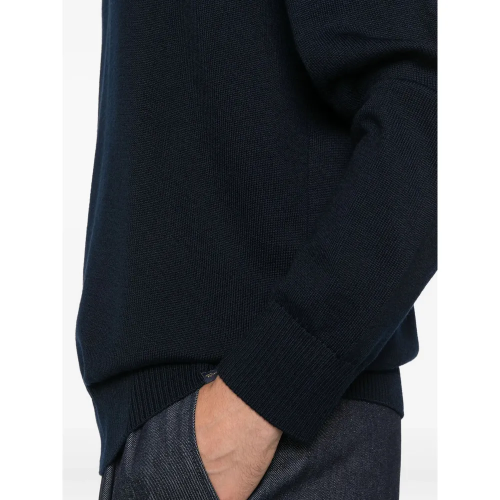 Wool Shoulder-Patch Jumper