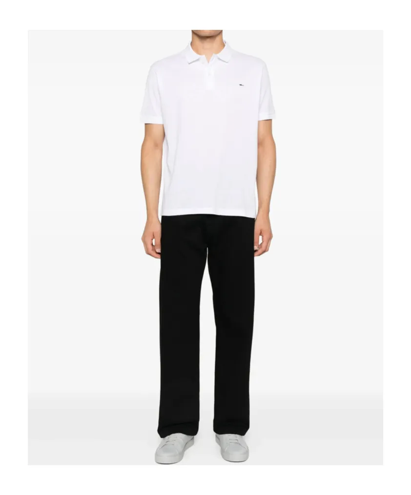 Logo-Embroidery Short-Sleeve Polo Shirt