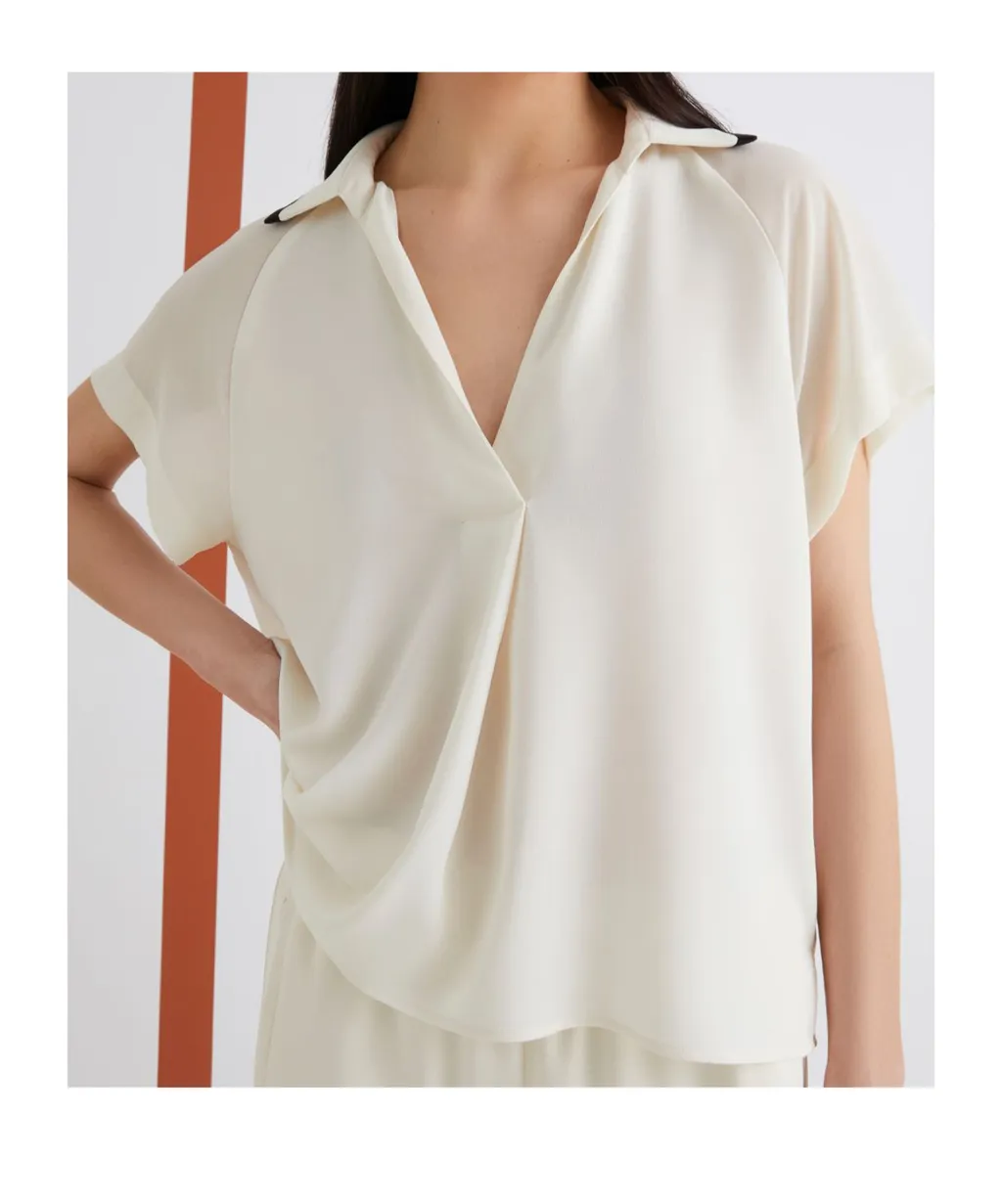 Satin Polo Shirt