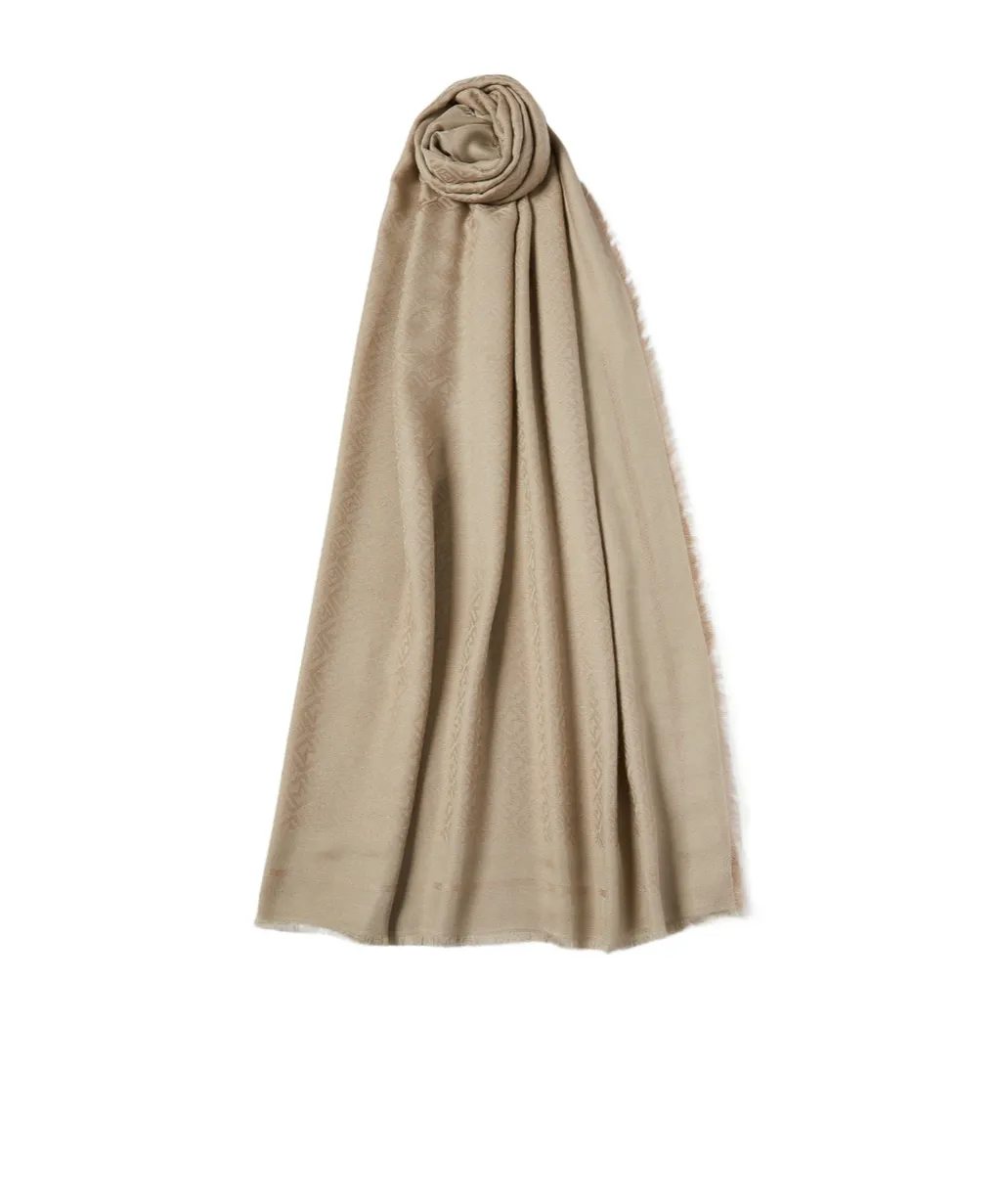 Jacquard Letter Scarf