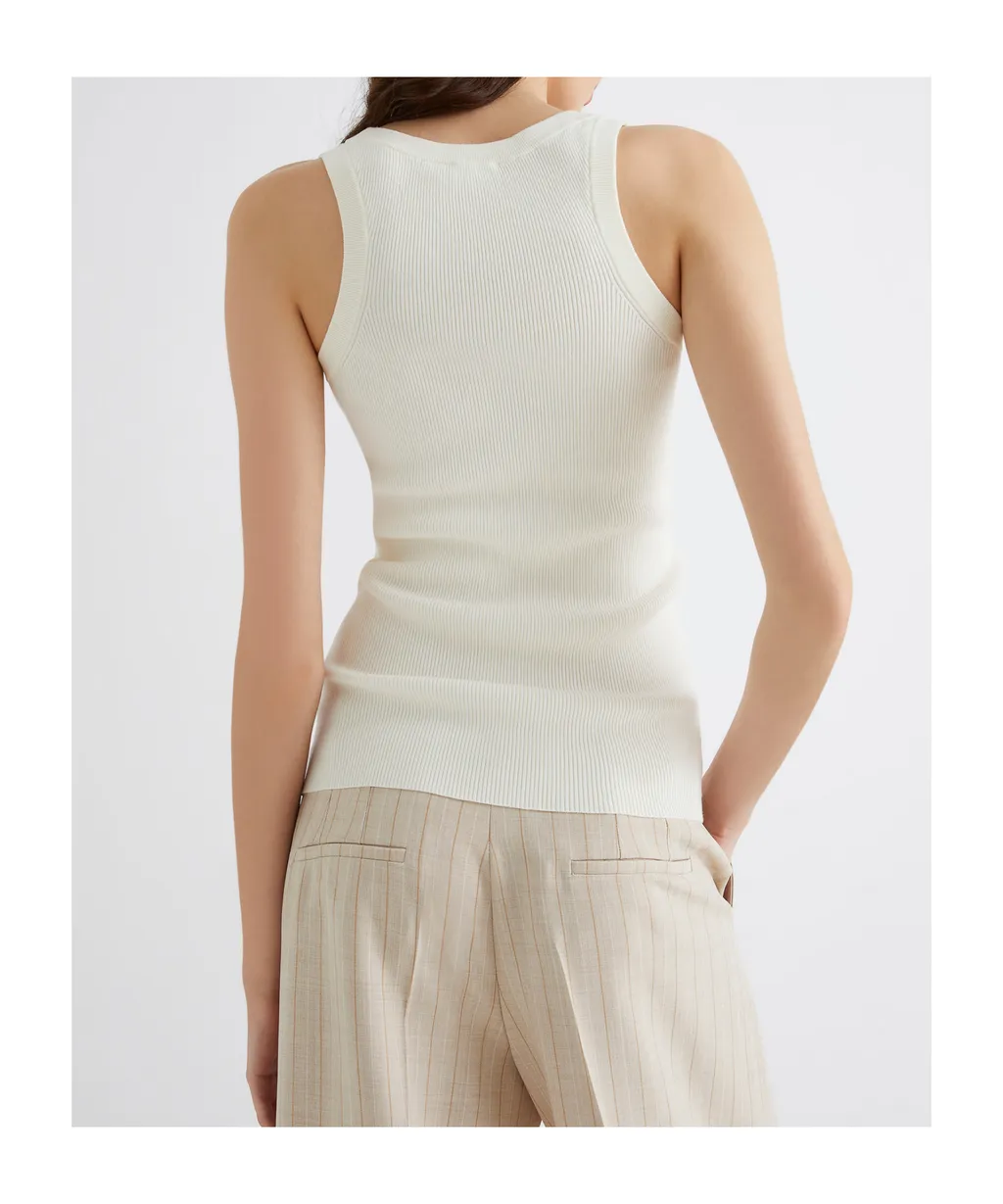 Viscose Vest Top - White