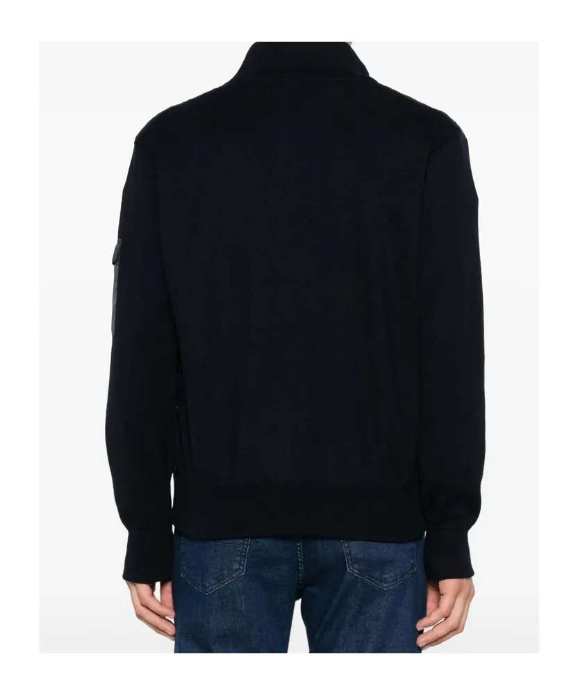 Quilted Wool-Sleeve Jacket