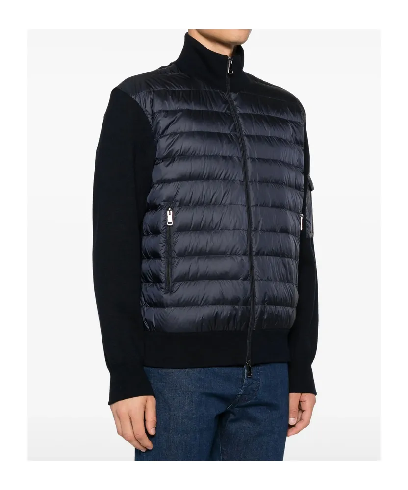 Quilted Wool-Sleeve Jacket