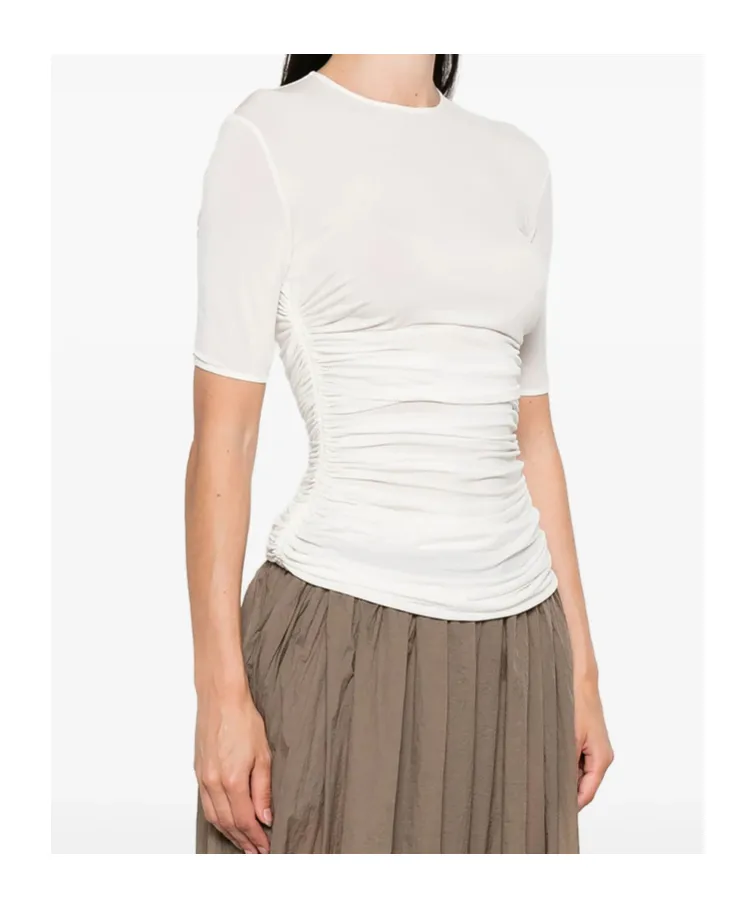 AlaÏA Gather Detailed Jersey T-Shirt
