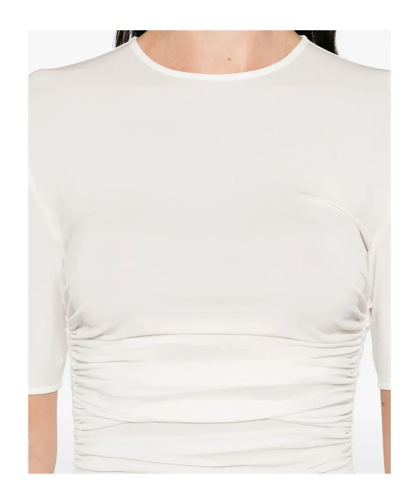 AlaÏA Gather Detailed Jersey T-Shirt