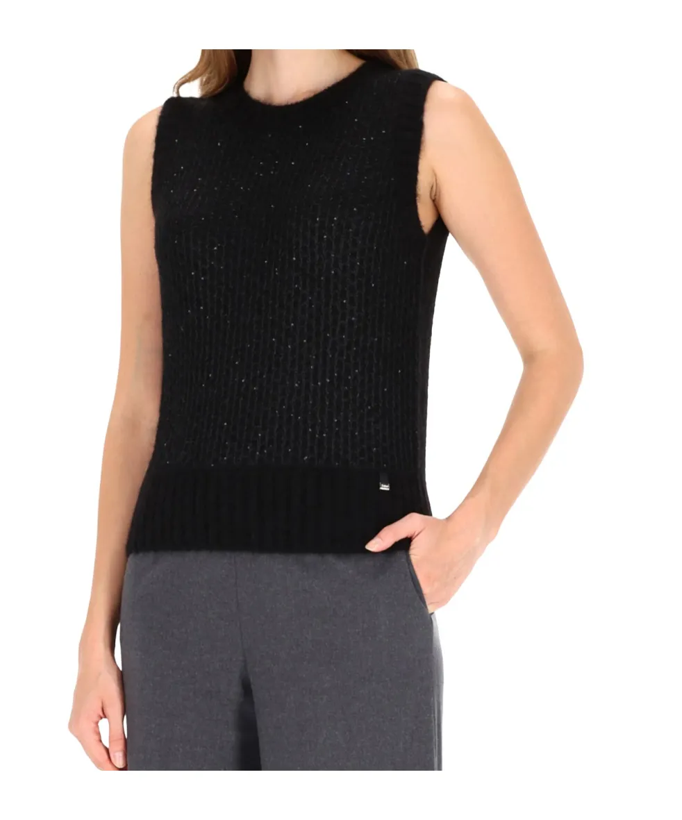 Herno Metallic-Detail Cropped Knit Top