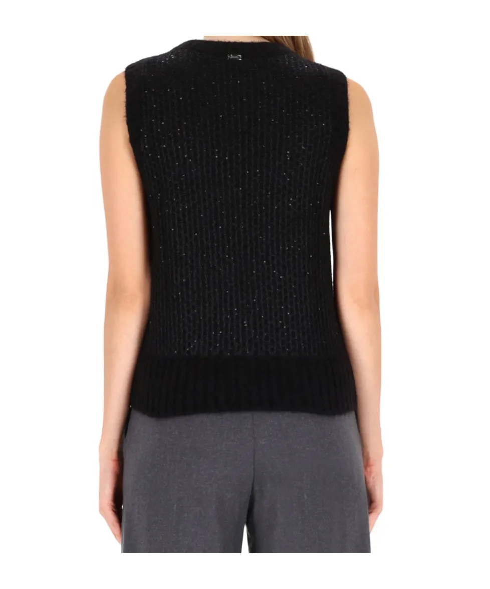 Herno Metallic-Detail Cropped Knit Top