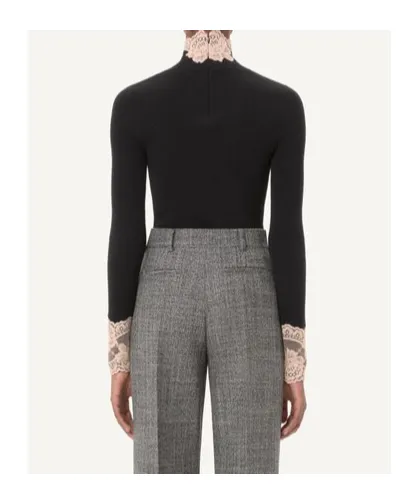 Valentino Lace Detailed Long-Sleeved Jumper