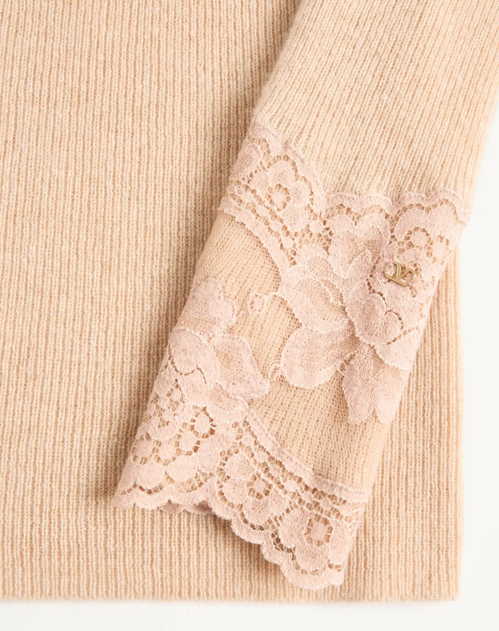 Valentino Lace Detailed Long-Sleeved Jumper