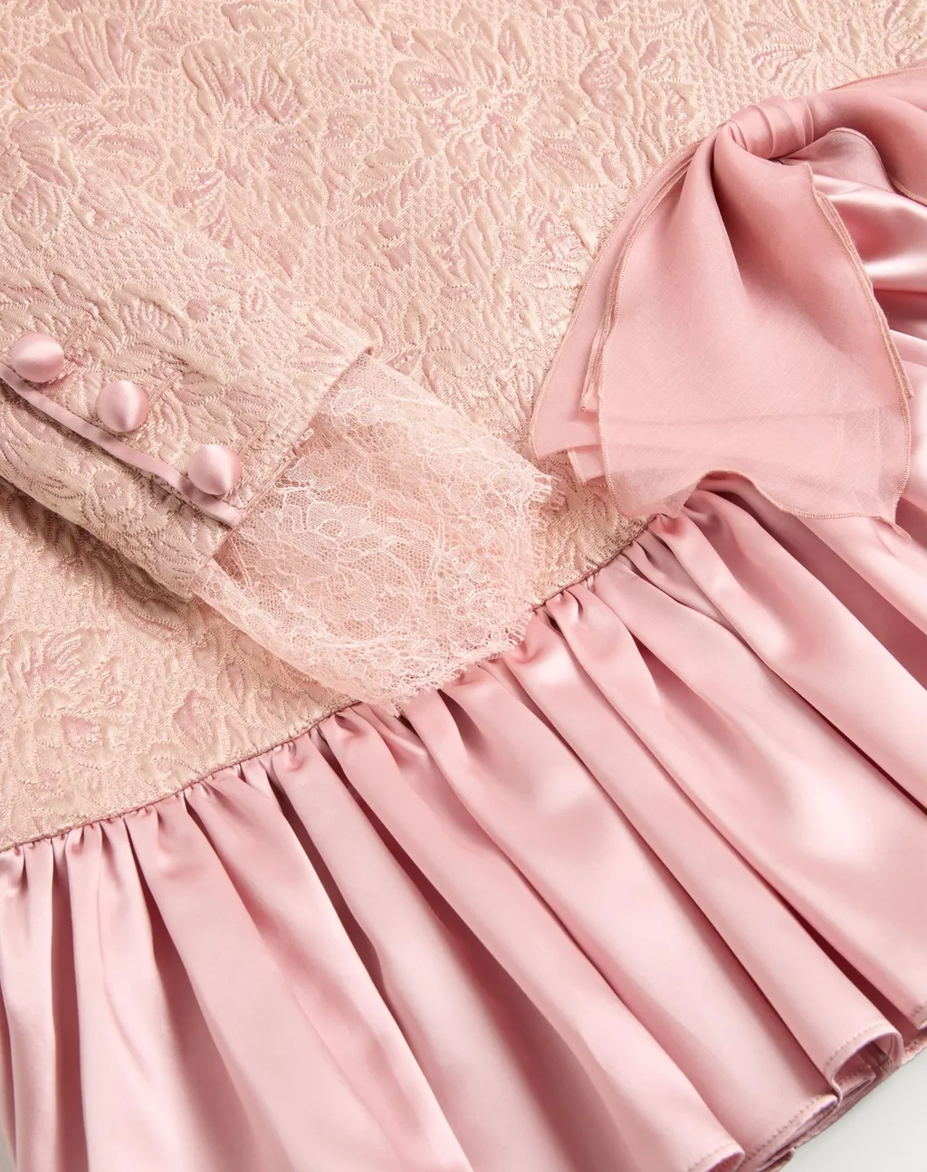 Valentino Bow Detailed Ruffled Mini Dress