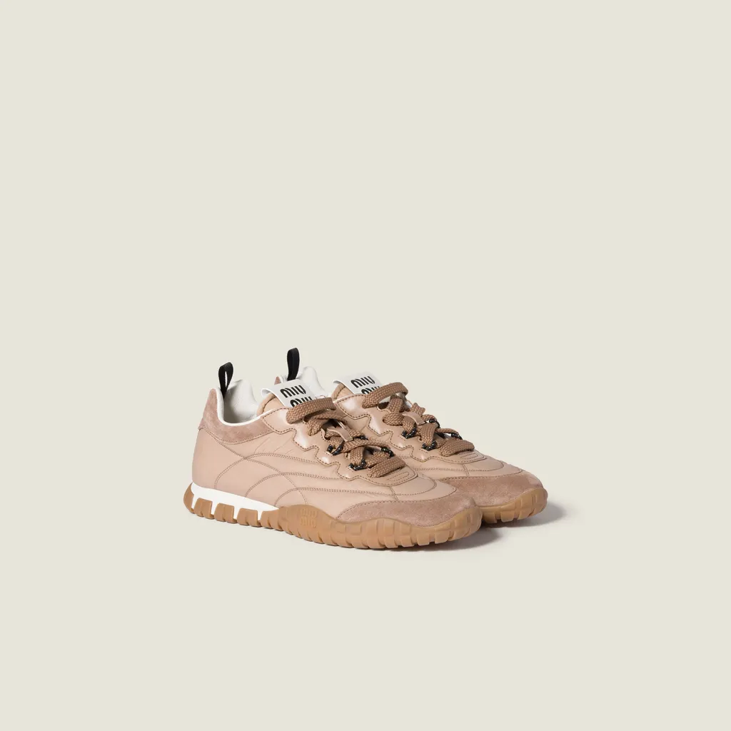 Tyre Technical Fabric And Suede Sneakers