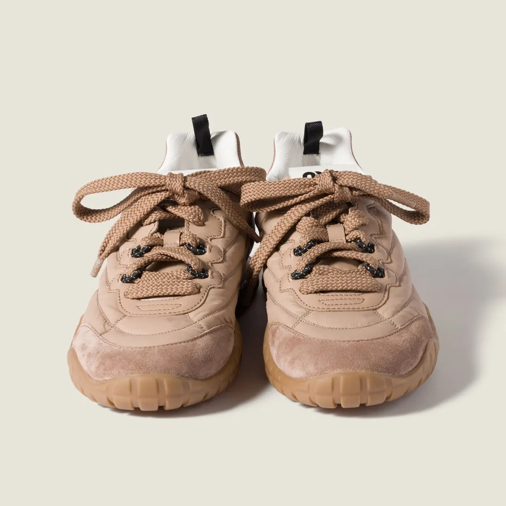 Tyre Technical Fabric And Suede Sneakers