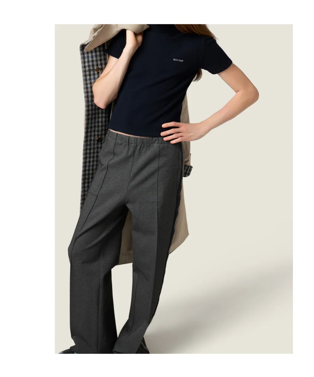 Miu Miu Logo-Intarsia Short-Sleeved Jumper
