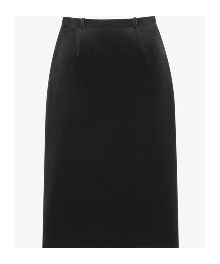 Midi Wrap Skirt In Cotton Velvet