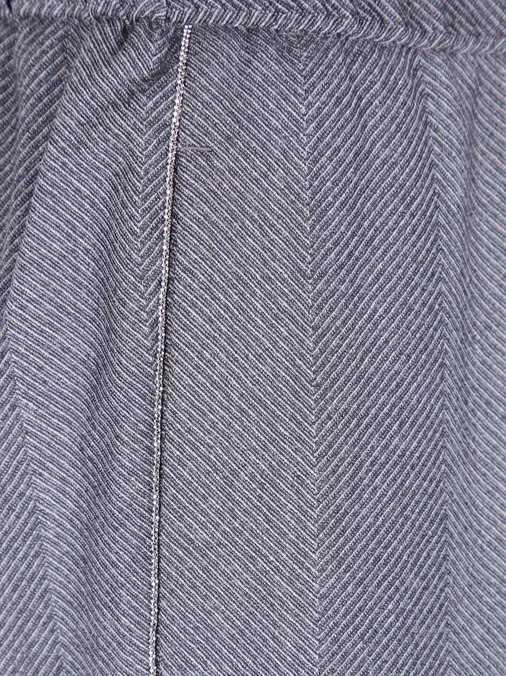 Herringbone Elasticated-Waist Trousers