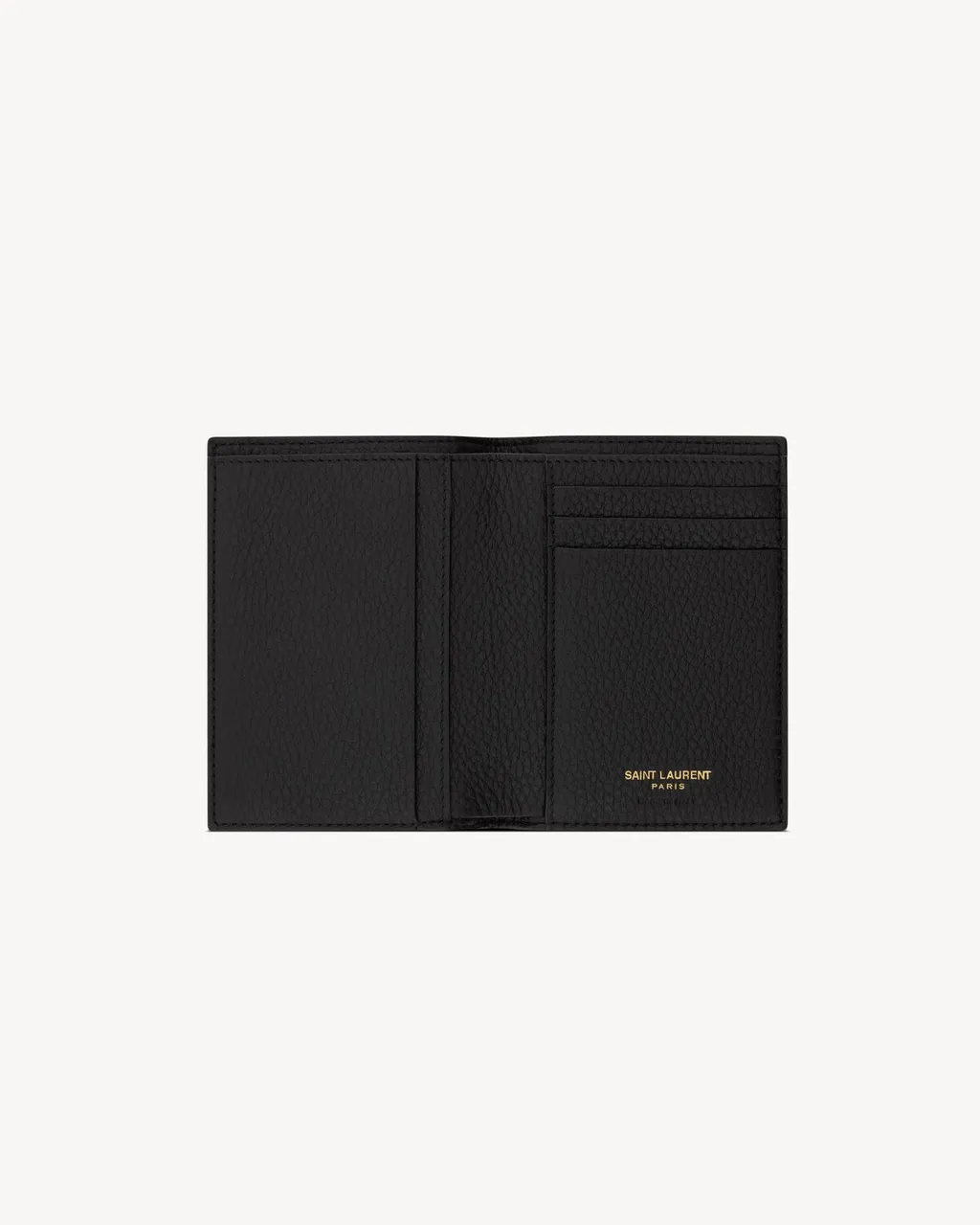 Tiny Cassandre Credit Card Wallet In Grained Leather