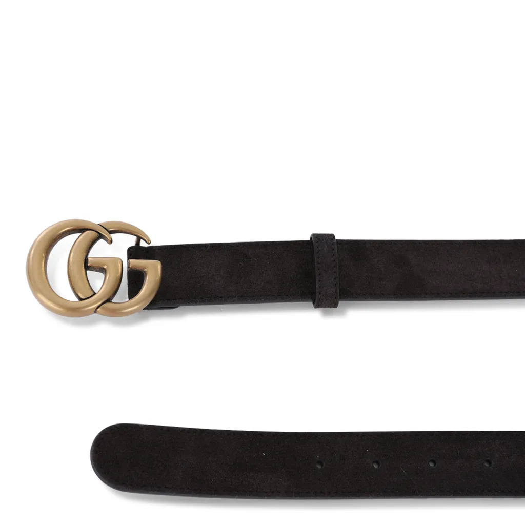 Gucci Gg Plaque Buckle Belt