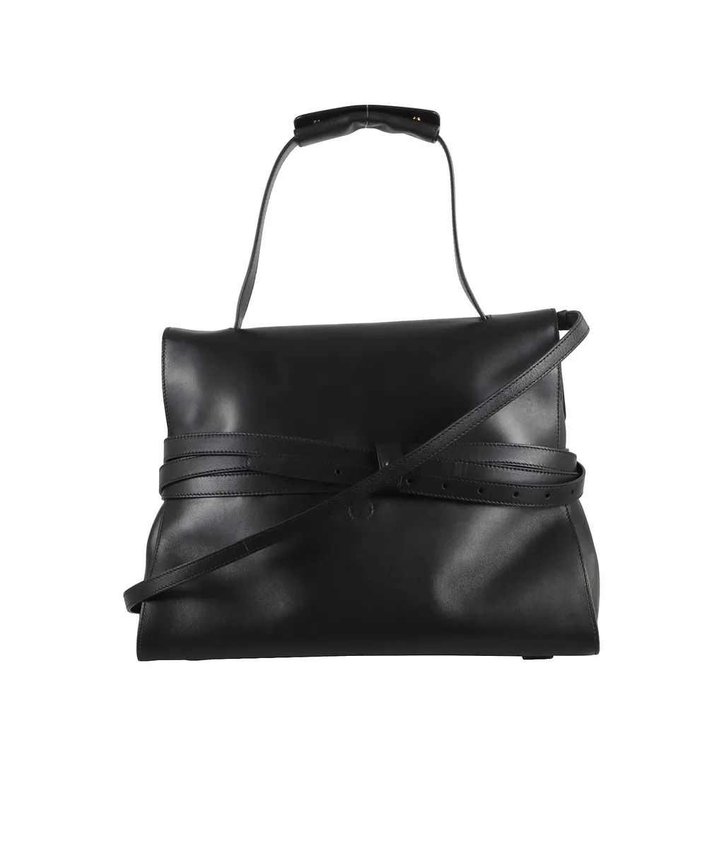 Moschino Tie Me Logo Embossed Handbag
