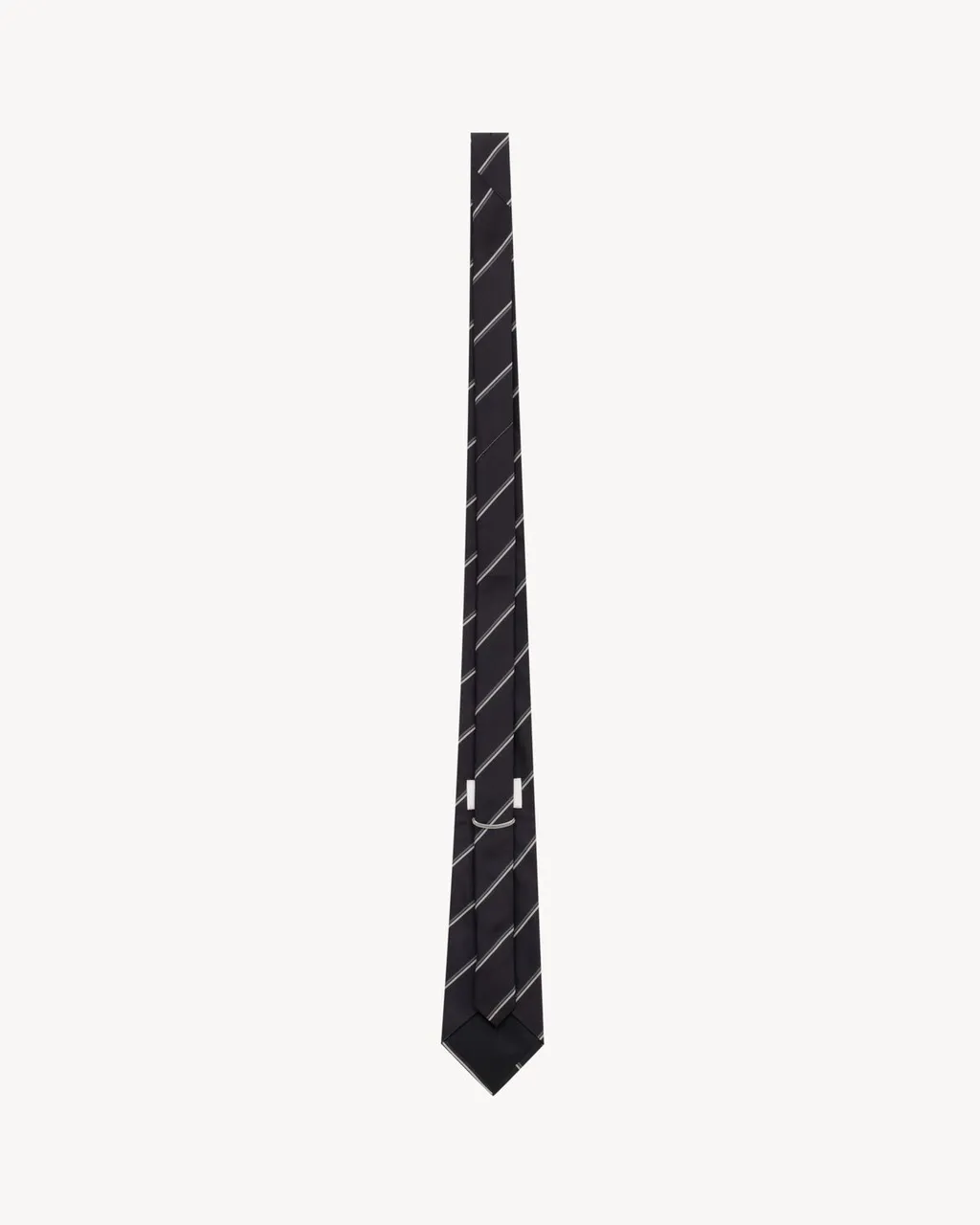 Striped Wide Tie In Silk