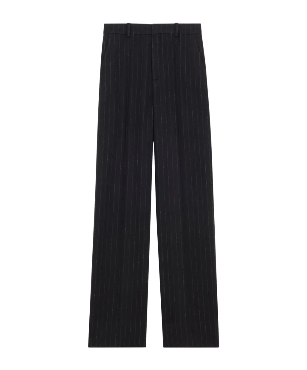 Saint Laurent High-Rise Pinstripe Pants
