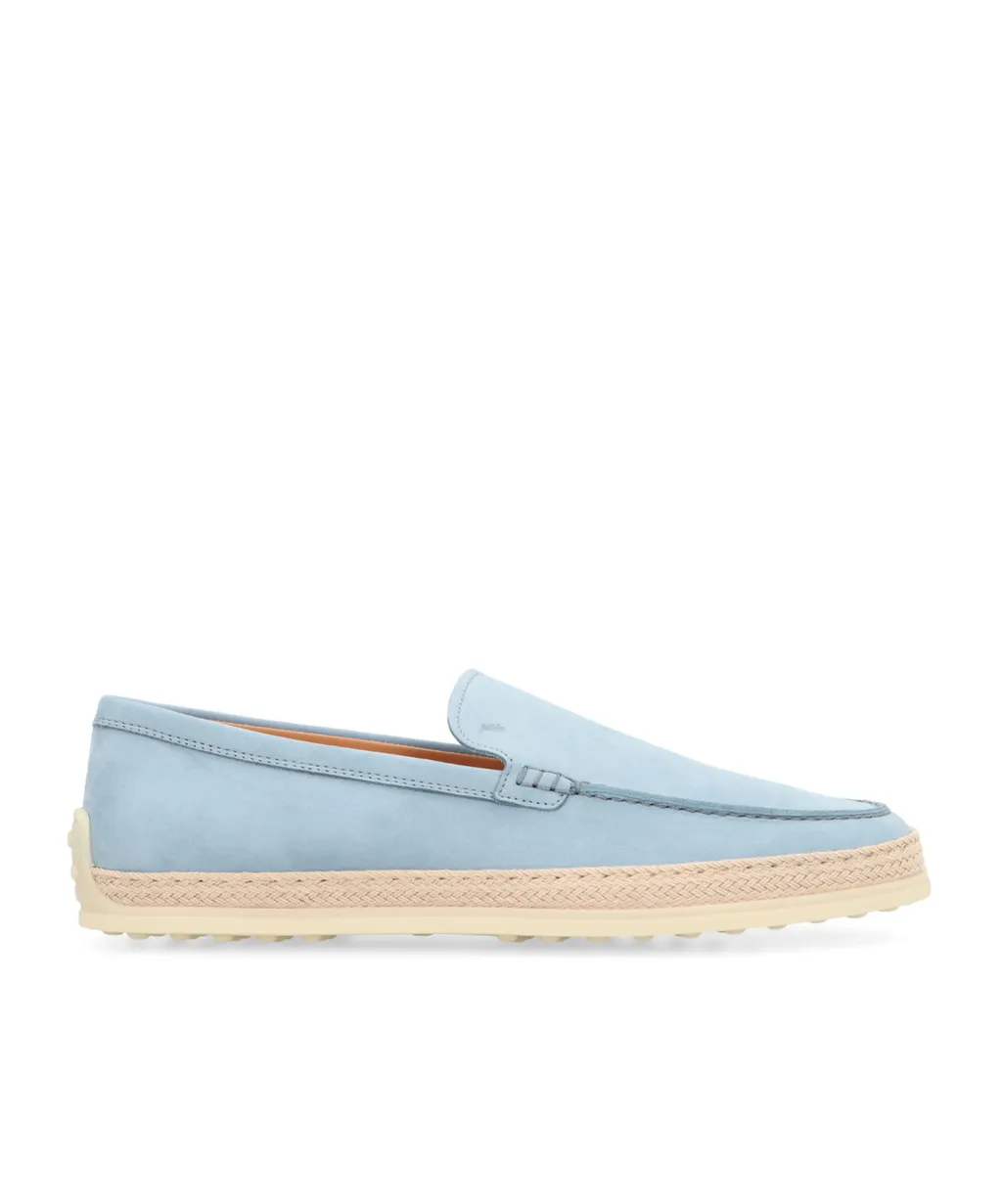 Gomma Suede Sole Leather Loafers