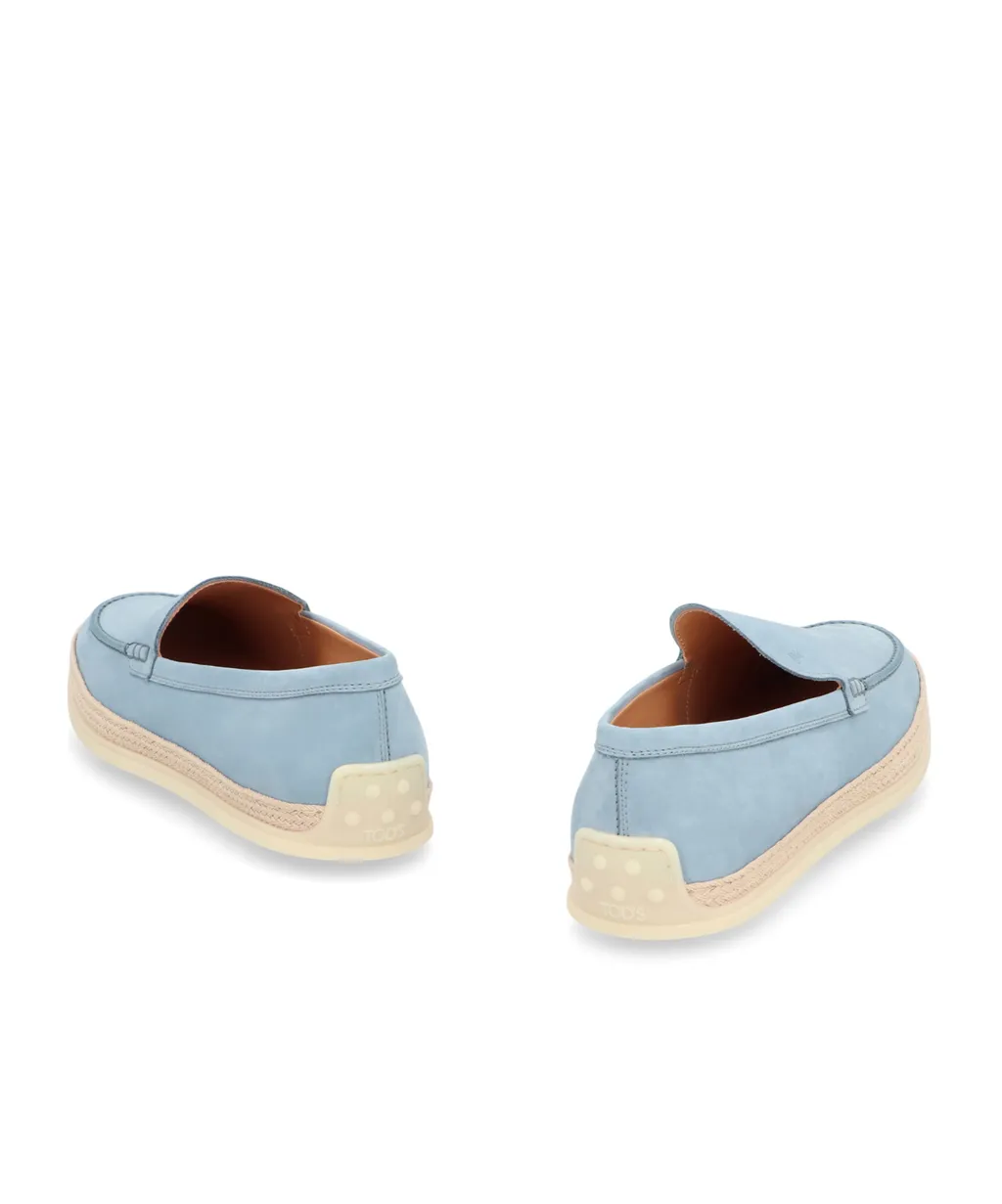 Gomma Suede Sole Leather Loafers
