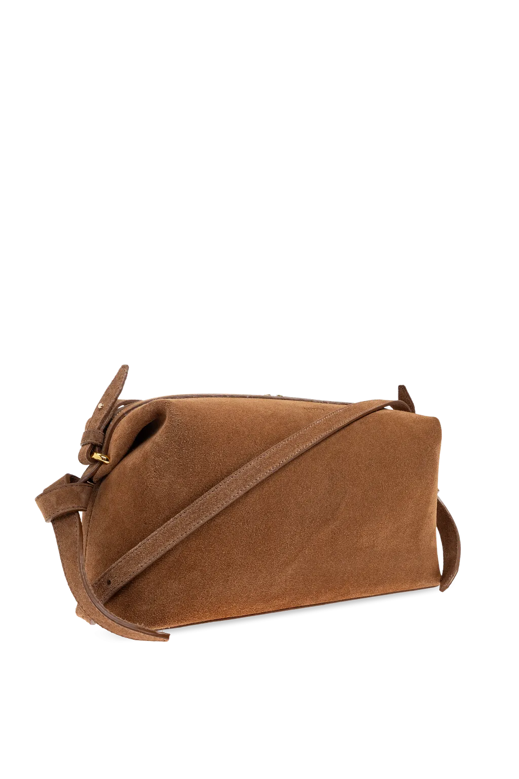 Brioche Knotted Suede Shoulder Bag