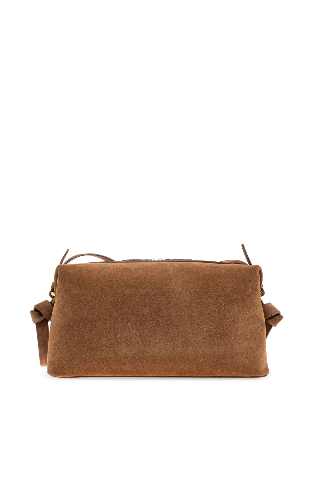 Brioche Knotted Suede Shoulder Bag