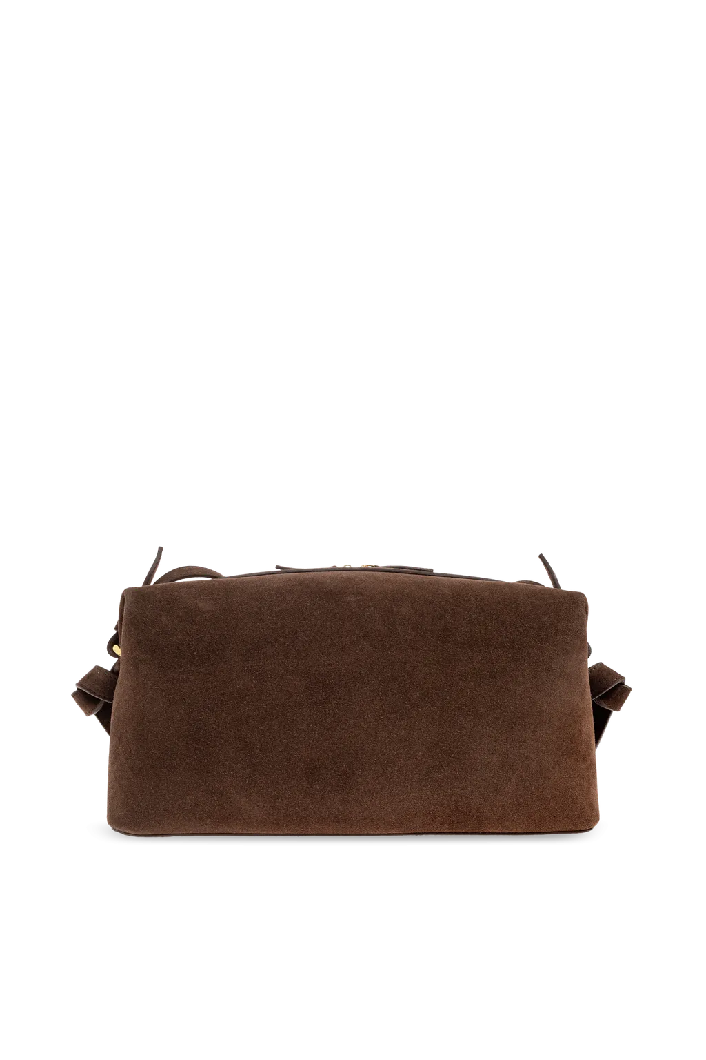 Brioche Knotted Suede Shoulder Bag