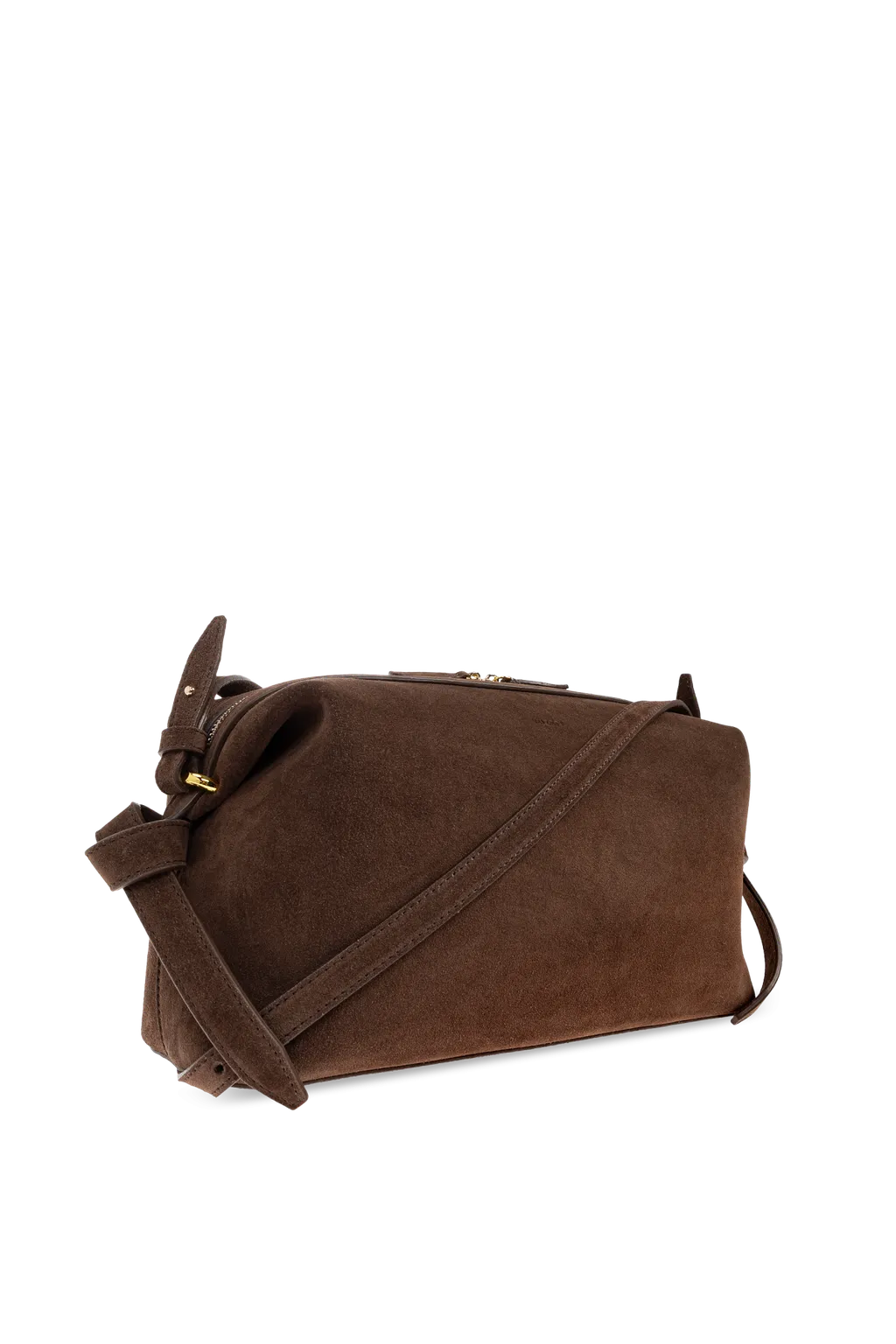 Brioche Knotted Suede Shoulder Bag