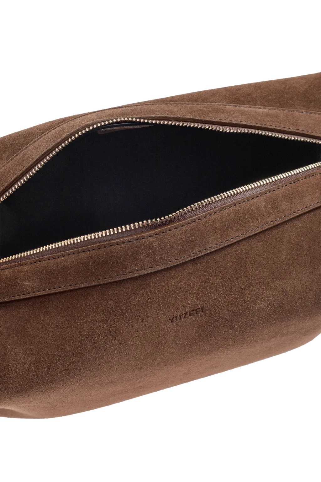 Brioche Knotted Suede Shoulder Bag