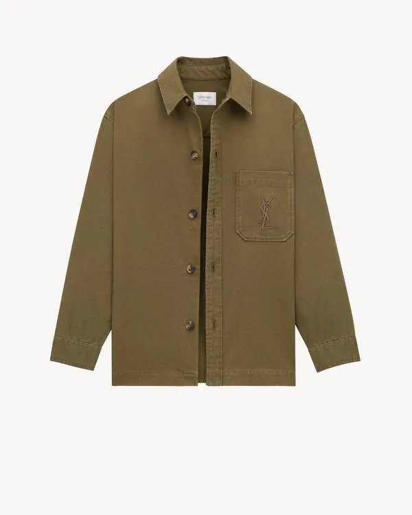 Saint Laurent Cassandre Button-Up Overshirt