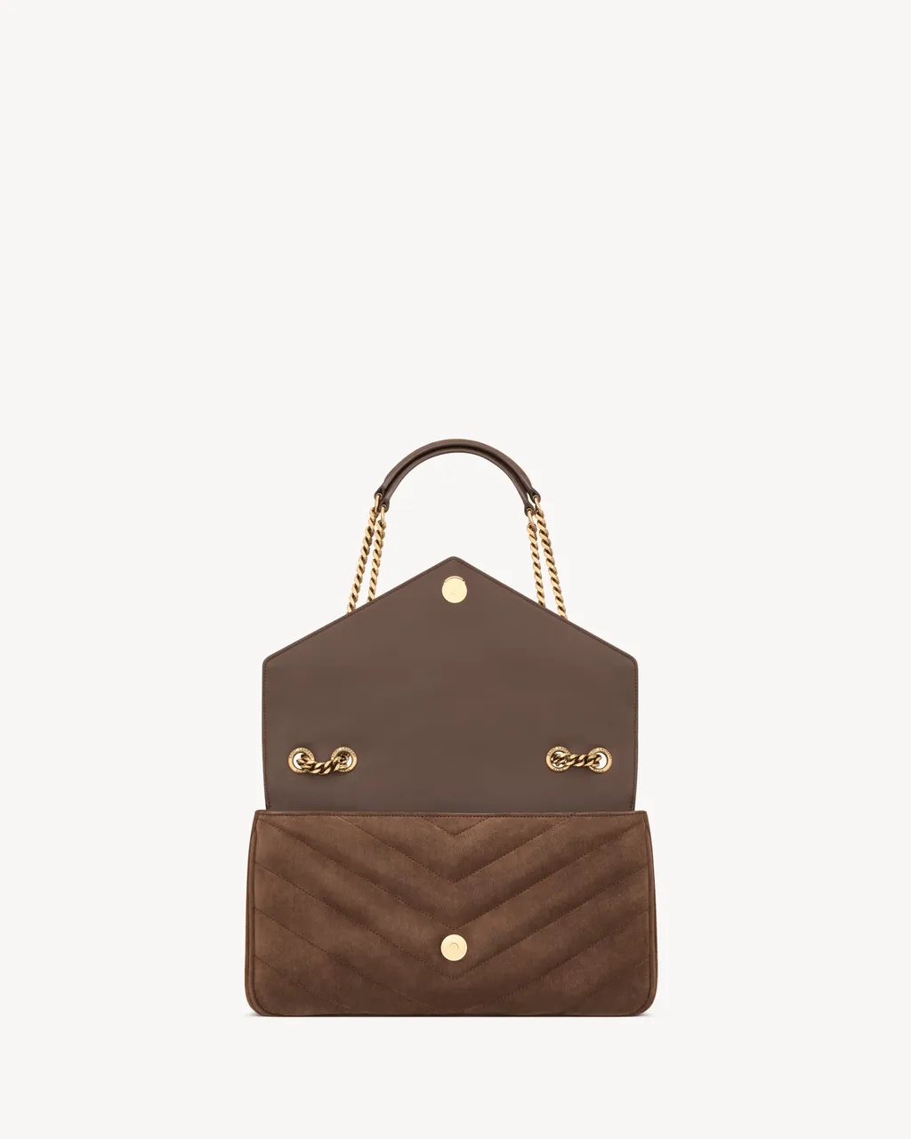 Saint Laurent Loulou Logo Plaque Medium Shoulder Bag