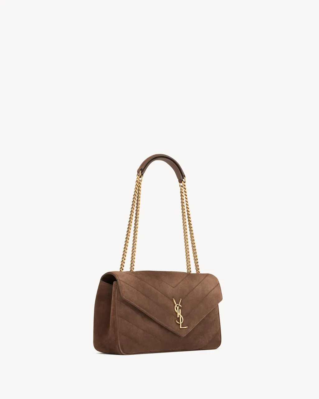 Saint Laurent Loulou Logo Plaque Medium Shoulder Bag