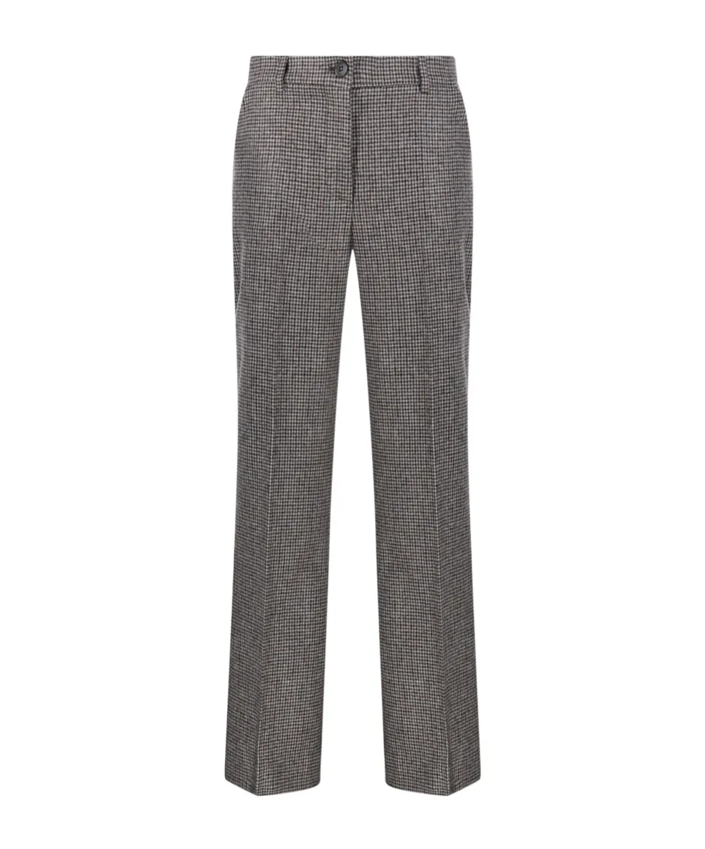 Trousers With Houndstooth Pattern