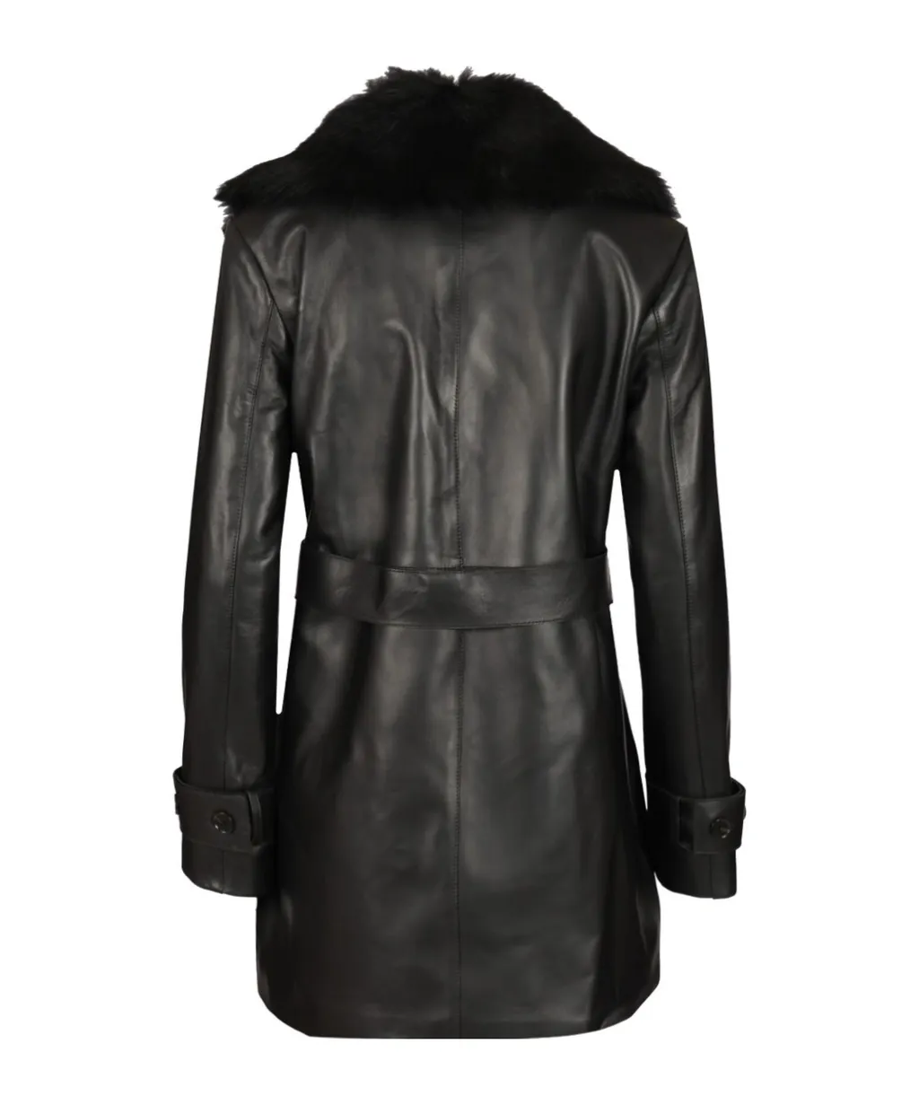 Arma Manon Double-Breasted Leather Coat