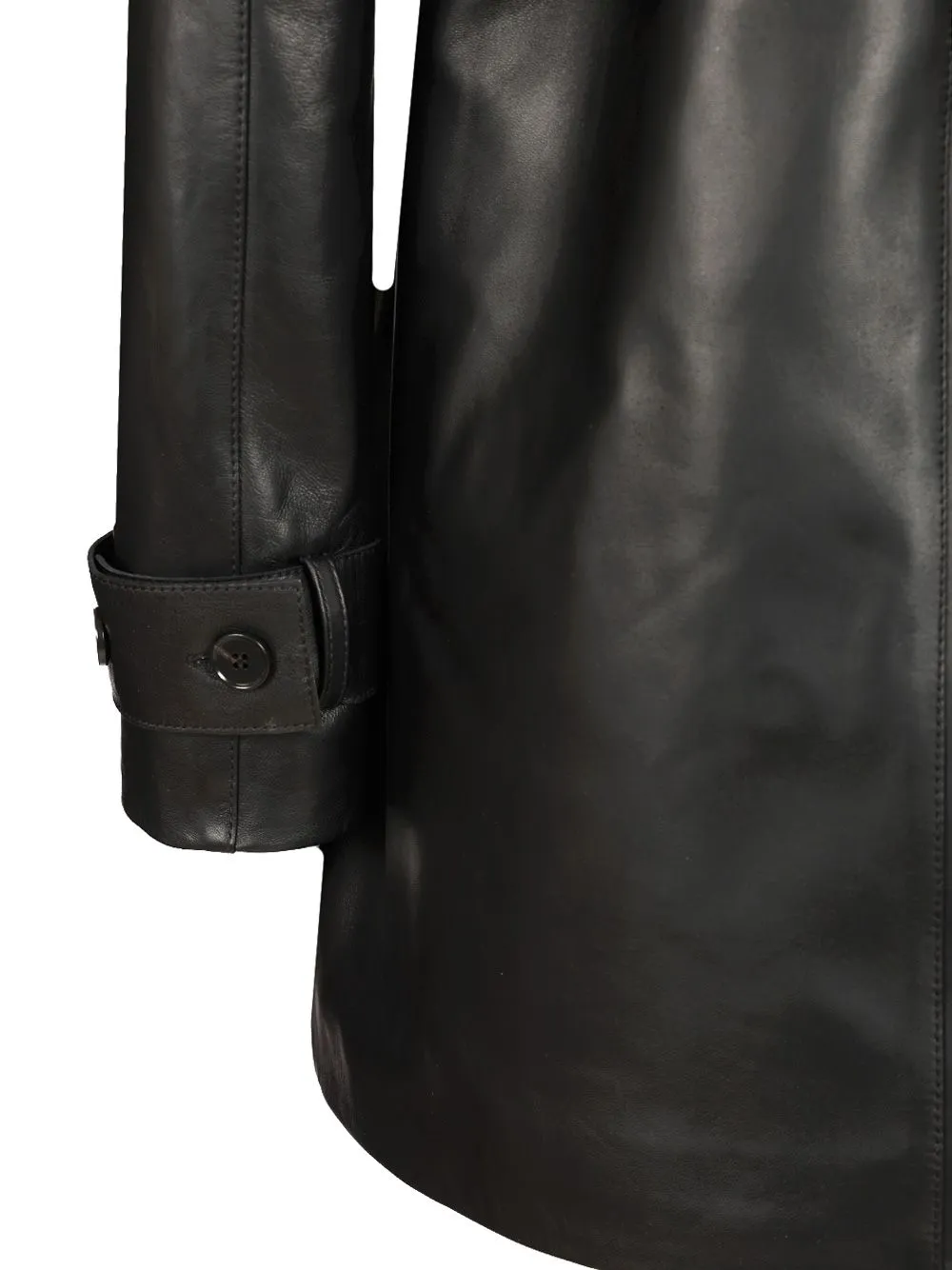 Arma Manon Double-Breasted Leather Coat