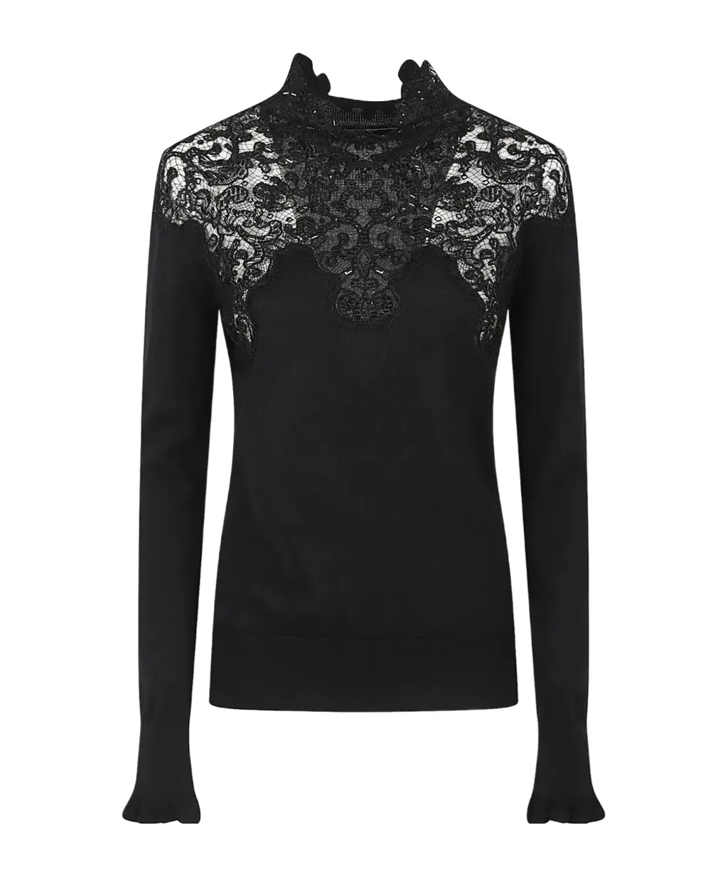Ermanno Scervino Lace-Trim Knitwear