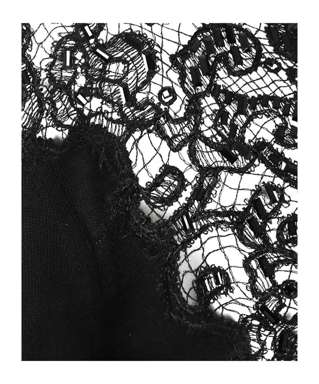 Ermanno Scervino Lace-Trim Knitwear