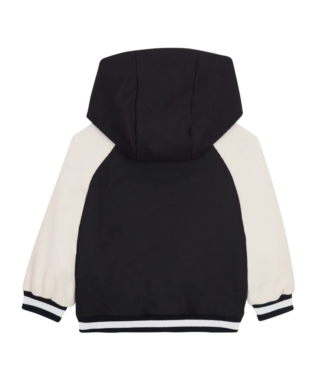 Two-Tone Hooded Jacket