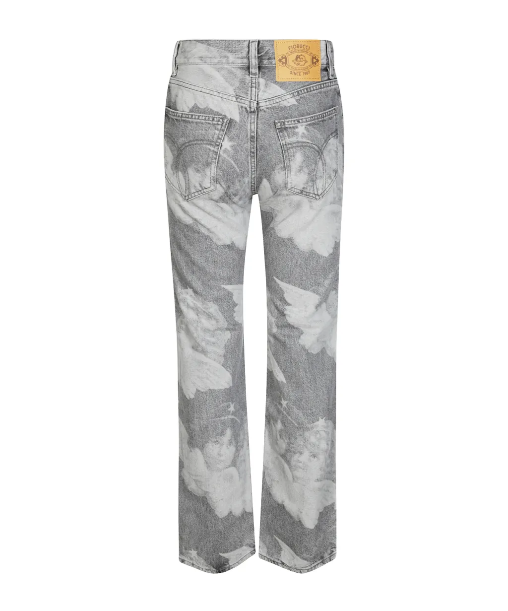 Fiorucci Angel Printed Straight-Leg Jeans
