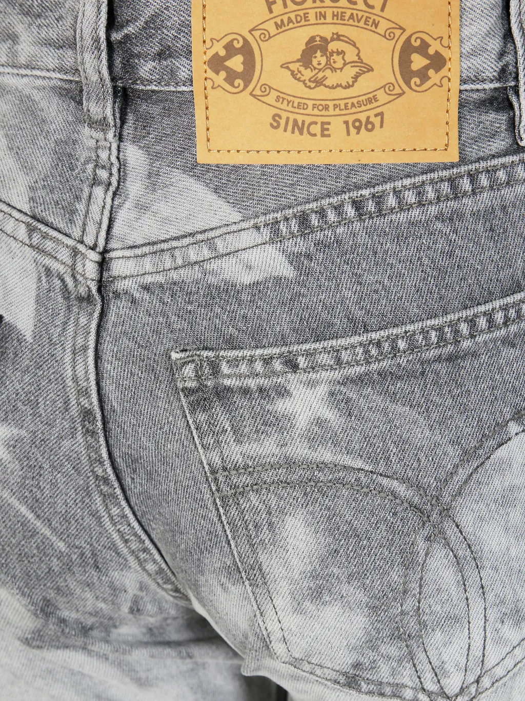 Fiorucci Angel Printed Straight-Leg Jeans