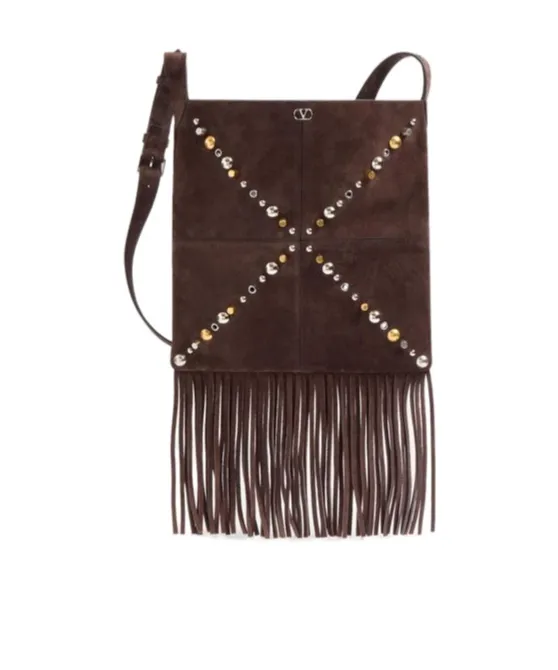 Valentino NellcÔTe Vlogo Signature Fringed Shoulder Bag