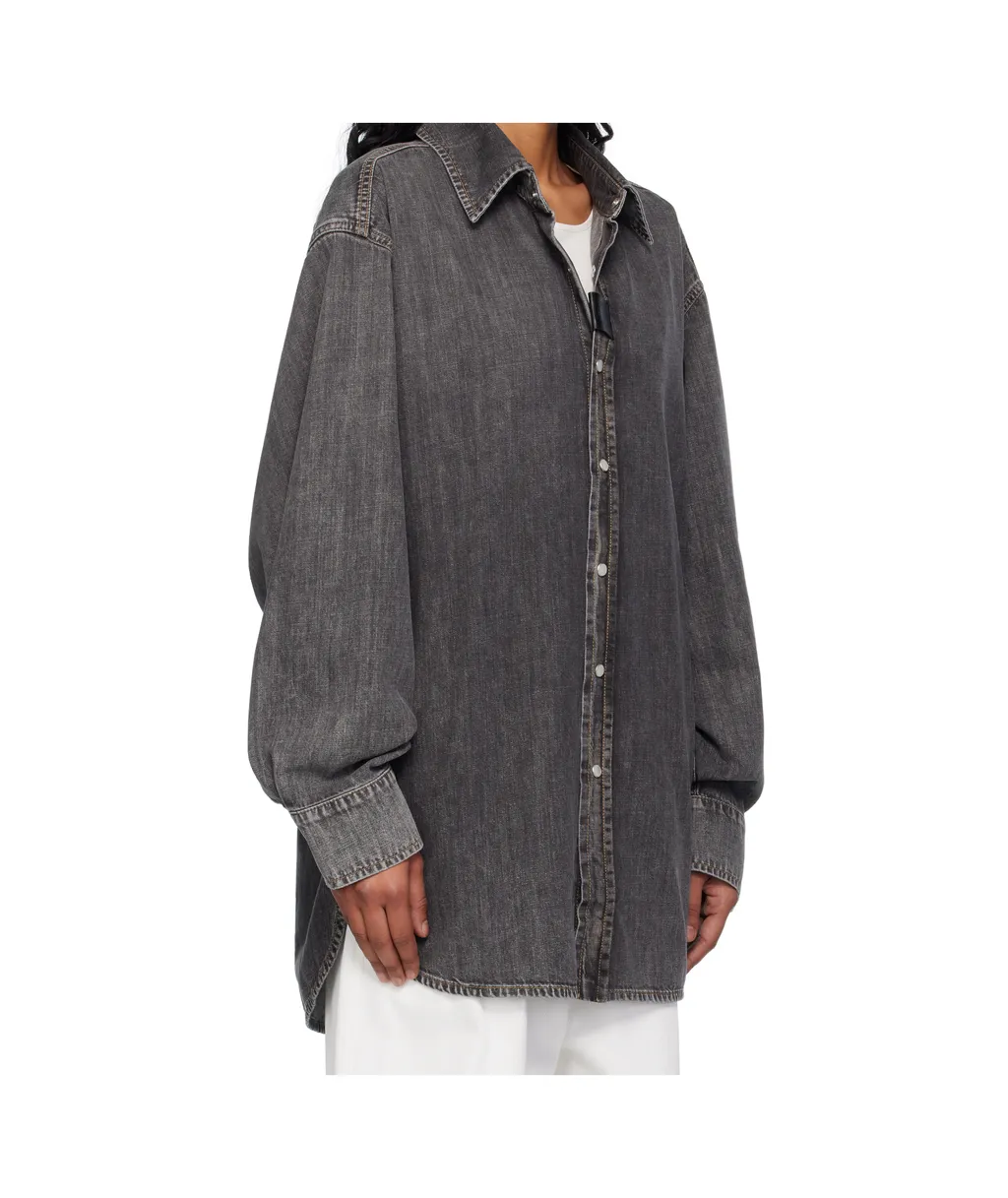 Long-Sleeved Denim Shirt
