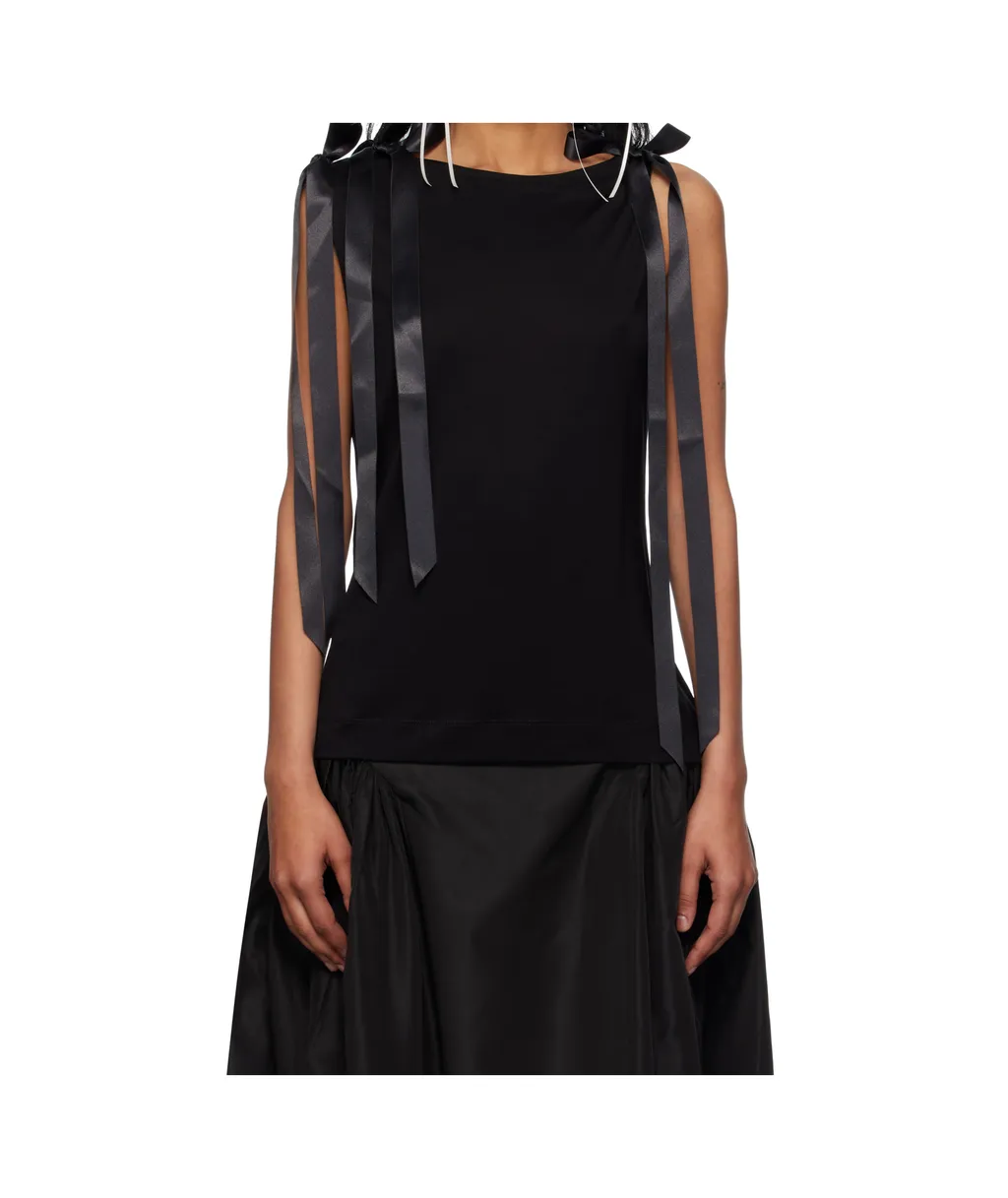 Simone Rocha Bow Ribbon Tail Tank Top