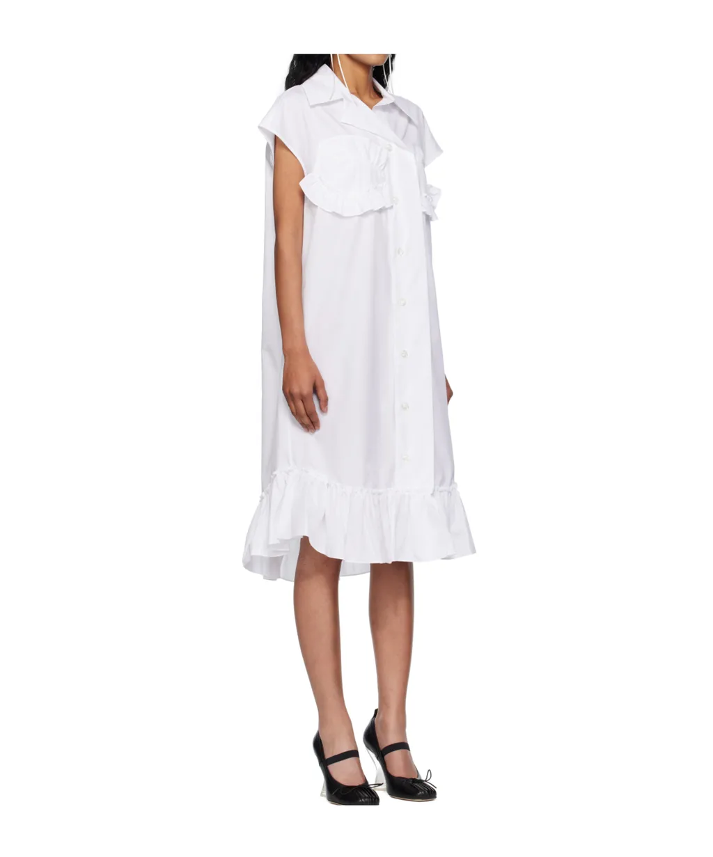 Sleeveless Ruffle Bust Detail Dress