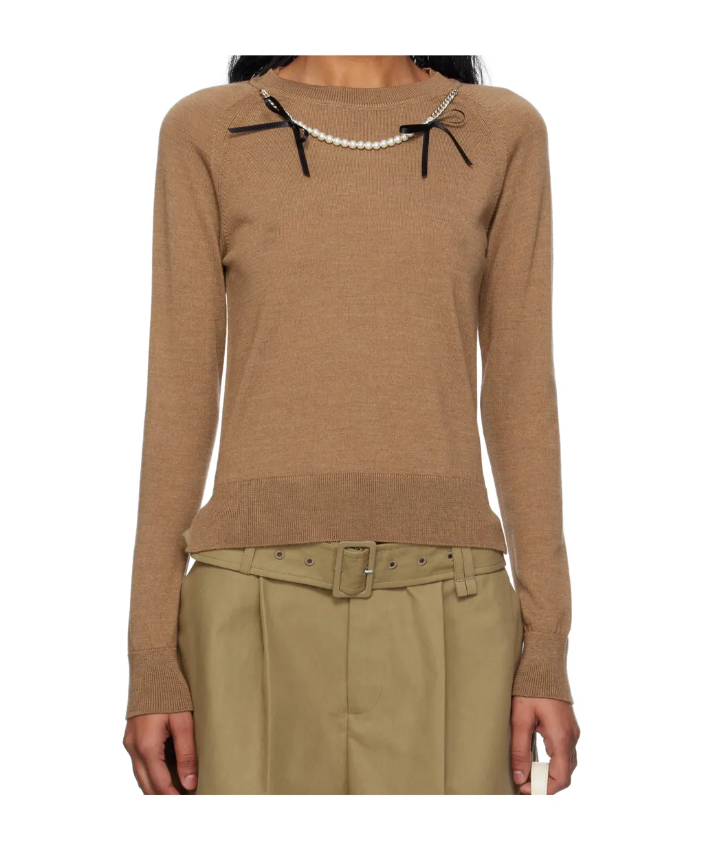 Simone Rocha Embellished Knitted Jumper