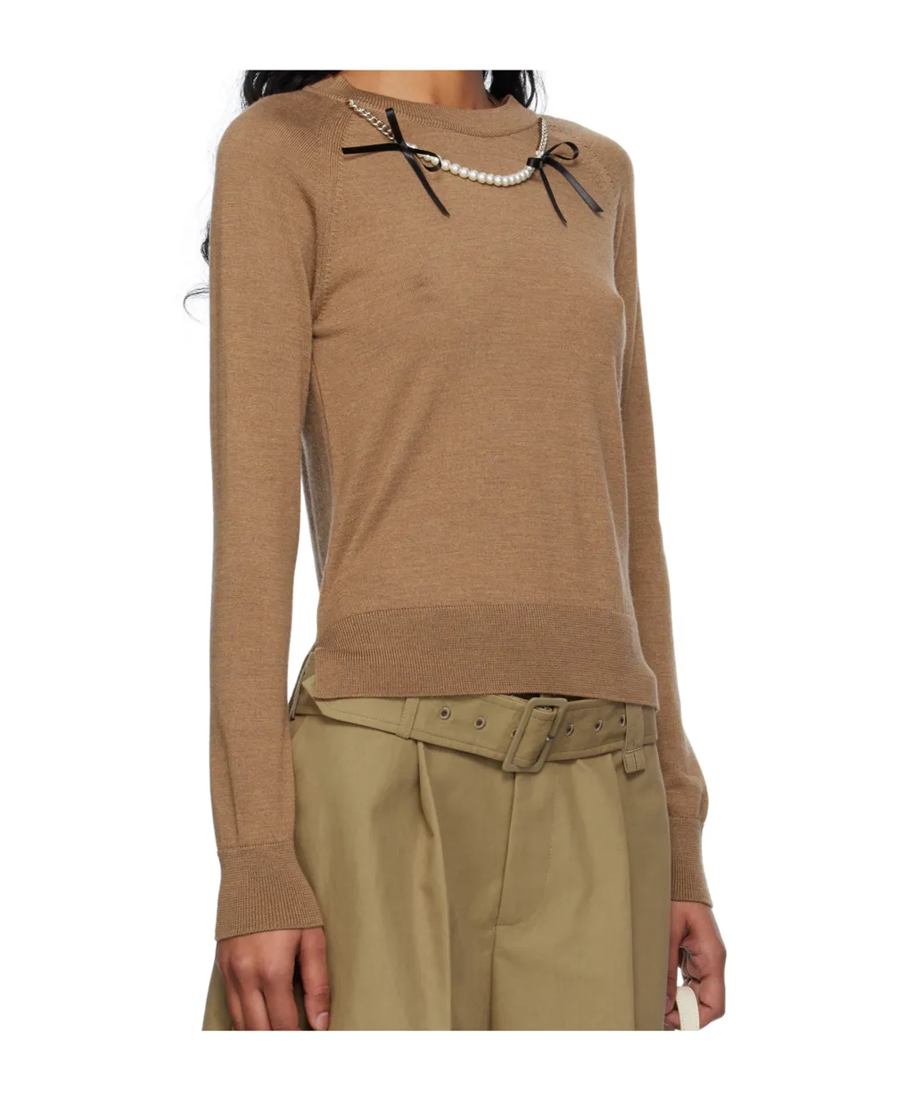 Simone Rocha Embellished Knitted Jumper